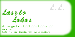 laszlo lokos business card